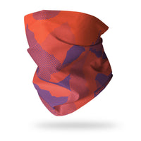 Orange & Purple Mountains Neck Gaiter Snood for Hiking | RUFFNEK®