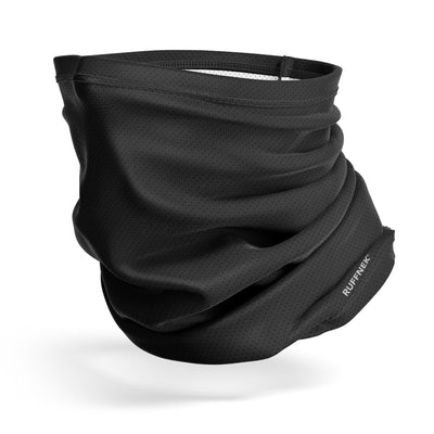 RUFFNEK® AirMesh Black Snood – breathable, moisture-wicking multifunctional scarf with UPF 50+ protection. For sport and outdoor activities including workwear.