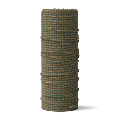 Country Tweed RUFFNEK® snood with full printed tweed effect in earthy green tones. Lightweight, breathable and perfect for countryside activities.