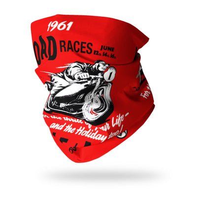 Ruffnek Isle of Man Races neck tube – a stylish and functional accessory for riders. #MotorcycleFashion #RiderStyle #NeckTube #BikerSnood 