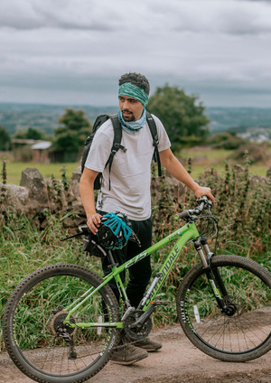 Man With Bike wearing Ruffnek