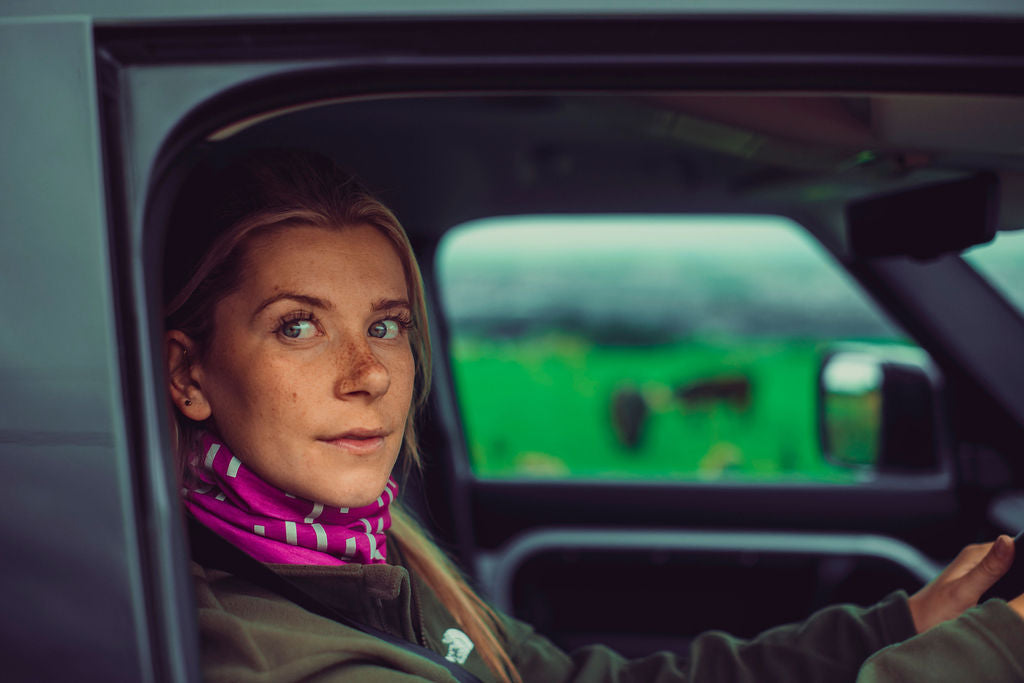 Reflective Hi Vis Pink Scarf