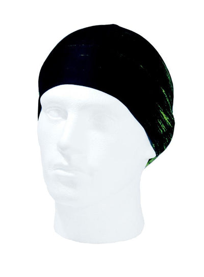 Neon Black Rush Pro Beanie Beanie hat RUFFNEK® Black & Neon Green