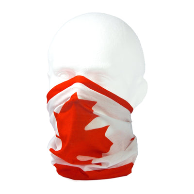 CANADIAN FLAG / MAPLE LEAF / l'Unifolié Neck Gaiter RUFFNEK® Red/White