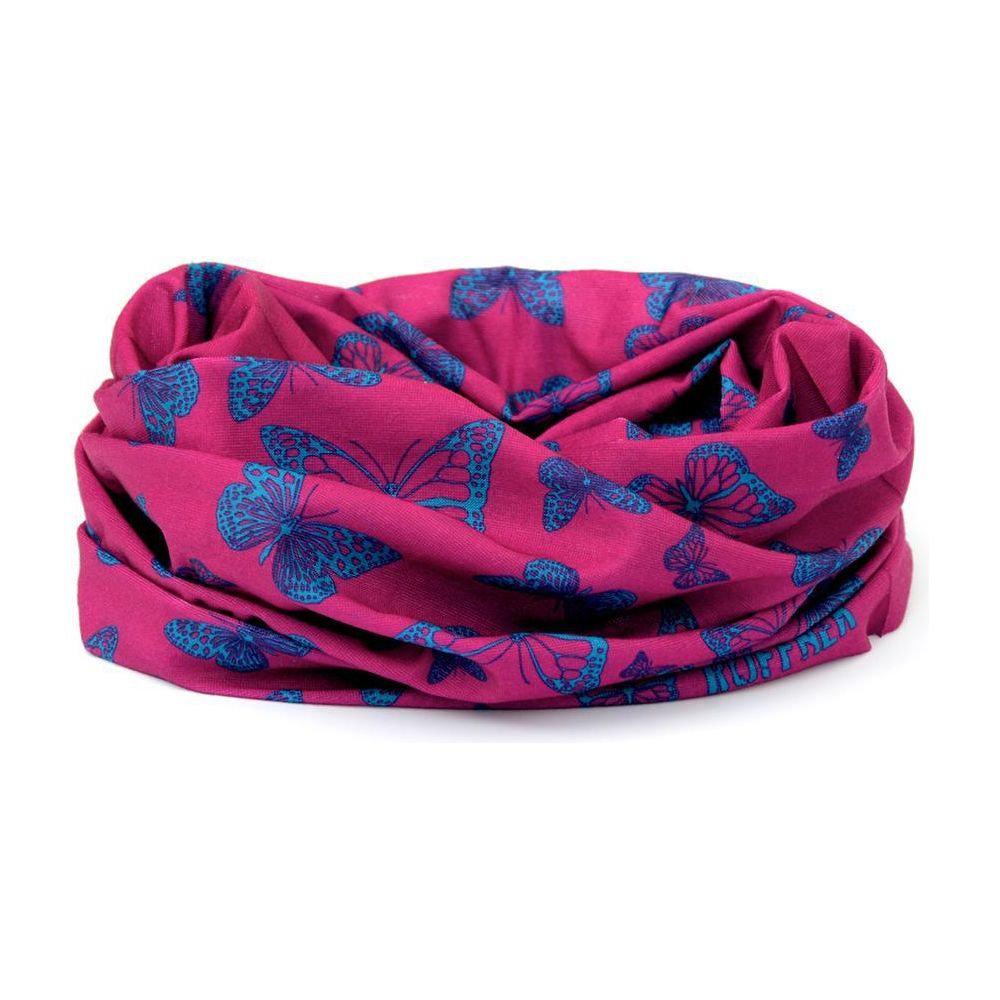 Dark Pink & Blue Butterfly Multifunctional Scarf RUFFNEK® Pink