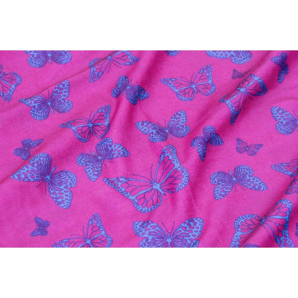 Dark Pink & Blue Butterfly Multifunctional Scarf RUFFNEK® Pink