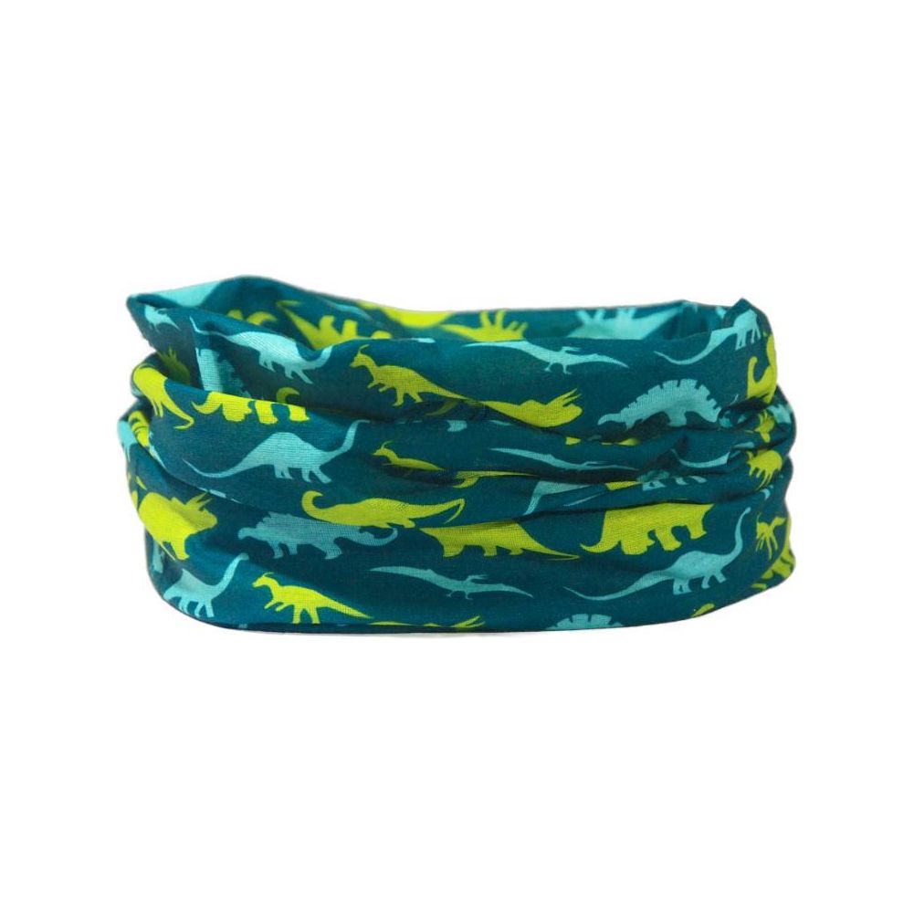 Dinosaurs Multifunctional Scarf RUFFNEK® Green/Blue