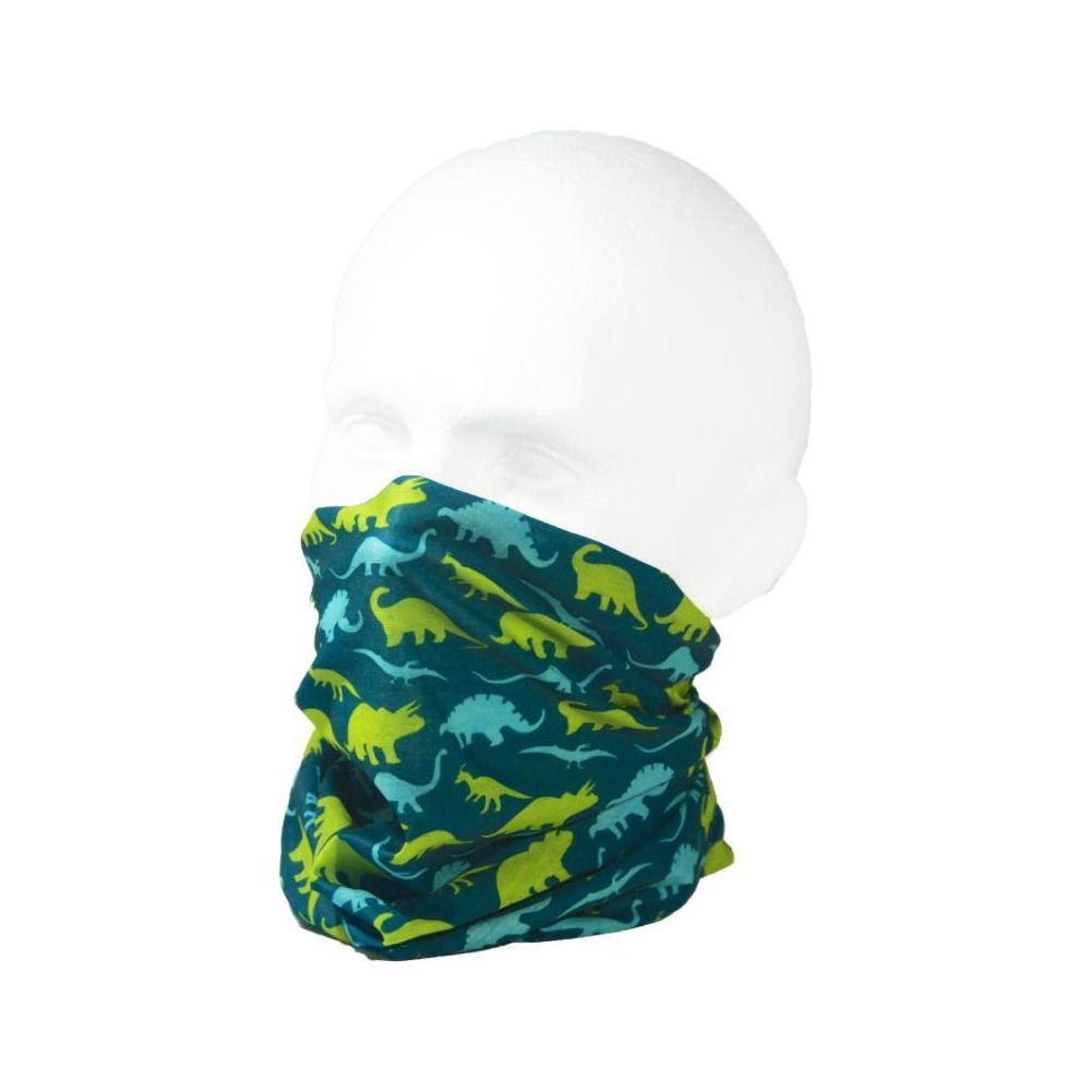 Dinosaurs Multifunctional Scarf RUFFNEK® Green/Blue