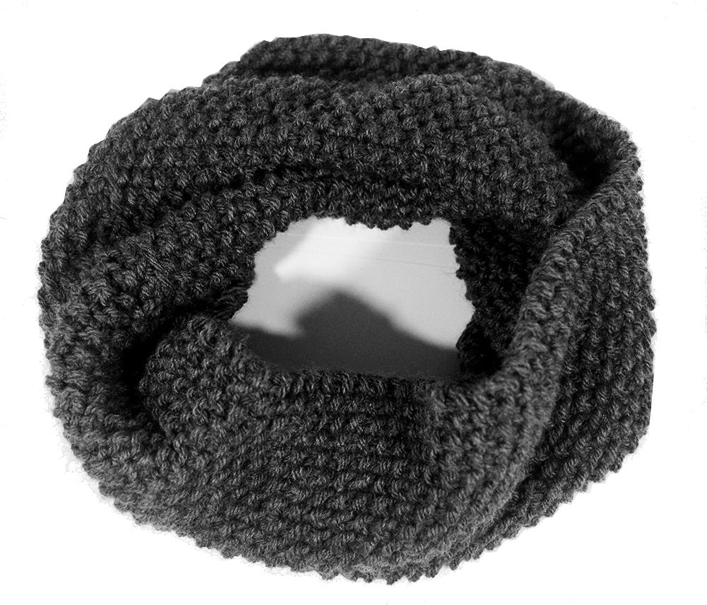 Marino & Alpaca Hand Knitted Infinity Scarf - Charcoal Infinity Scarf Neck warmer RUFFNEK® Charcoal
