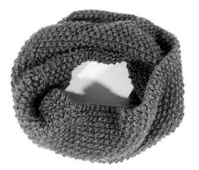 Marino & Alpaca Hand Knitted Infinity Scarf - Grey Infinity Scarf Neck warmer RUFFNEK® Grey