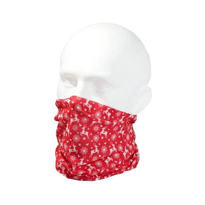 Red Reindeer Multifunctional Scarf RUFFNEK® Red/White