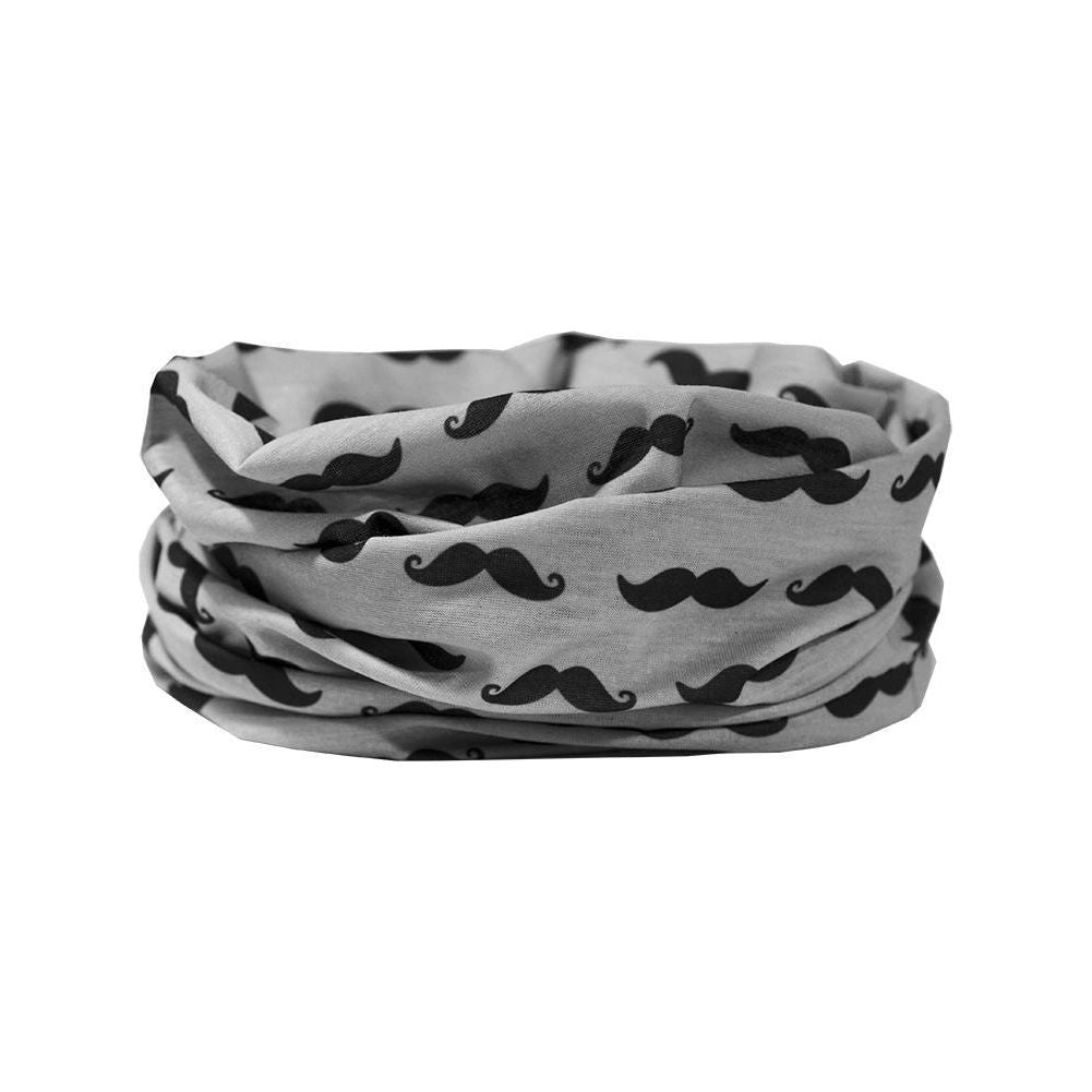 Moustache Multifunctional Scarf RUFFNEK® Grey/Black