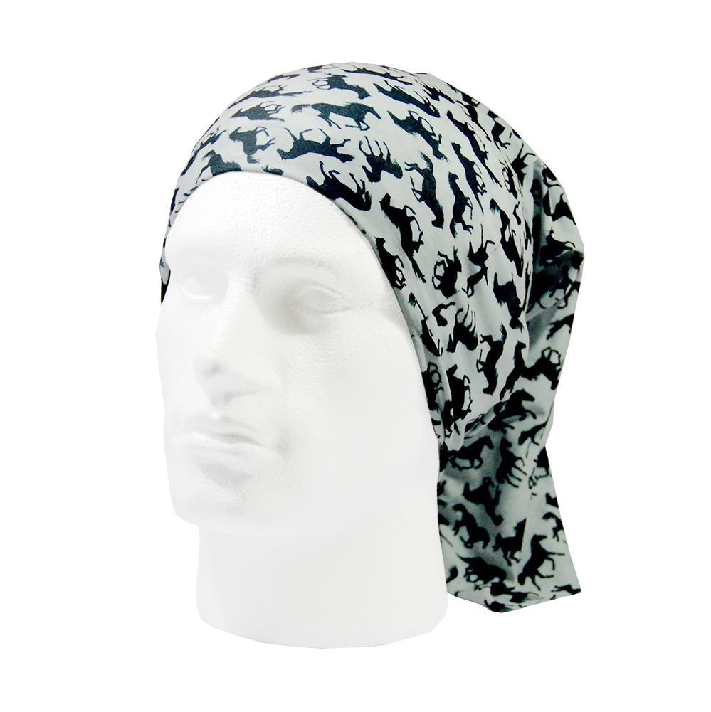 Black & Grey Horse Design Multifunctional Scarf RUFFNEK® Black/Grey