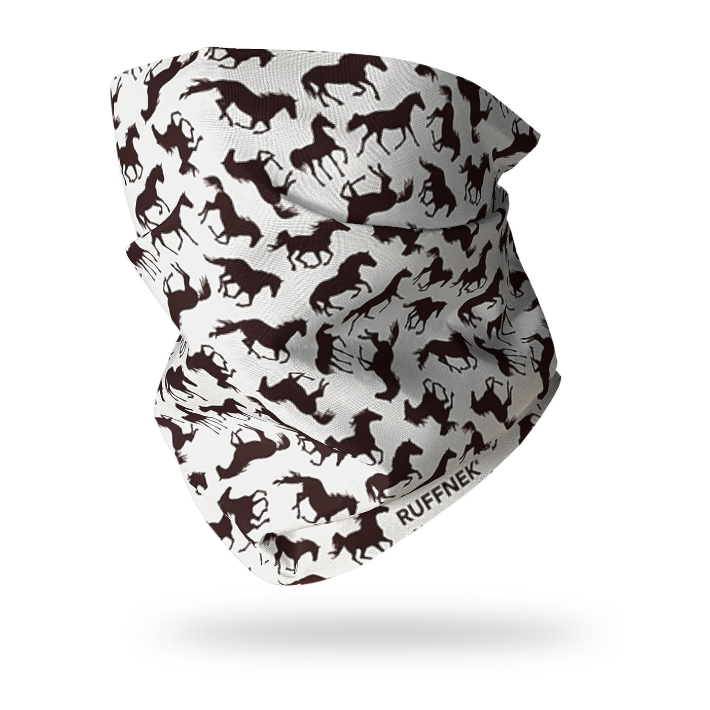 Black & Grey Horse Design Multifunctional Scarf RUFFNEK® Black/Grey