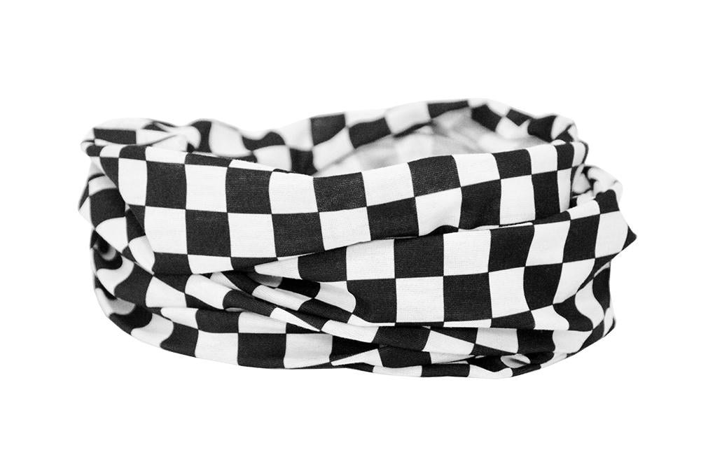 Chequerboard Multifunctional Scarf RUFFNEK® Black & White