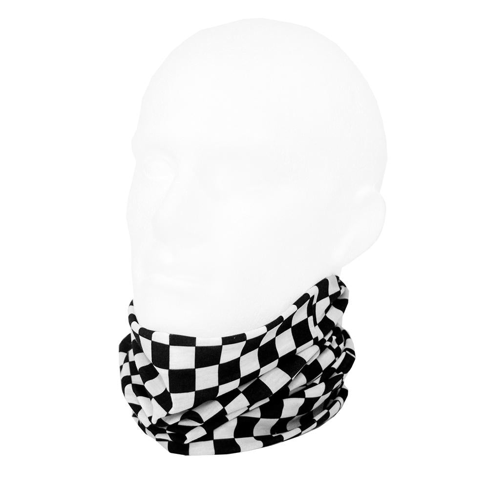 Chequerboard Multifunctional Scarf RUFFNEK® Black & White