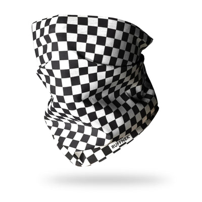 Chequerboard Mens/Womens Snood RUFFNEK® Black & White