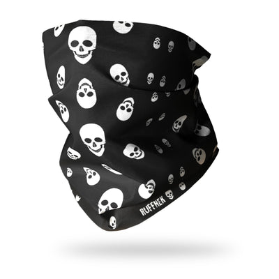 Classic Skull Print Scarf Multifunctional Scarf RUFFNEK® Black/White