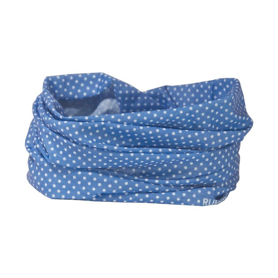 Blue Polkadot Neck Snood – Outdoor & Travel Scarf – RUFFNEK® Ltd
