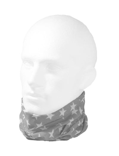 Grey Star Multifunctional Scarf RUFFNEK® Grey/White