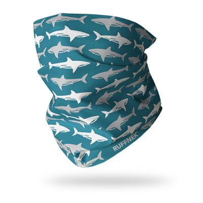 Shark Design Multifunctional Scarf RUFFNEK® Petrol Blue