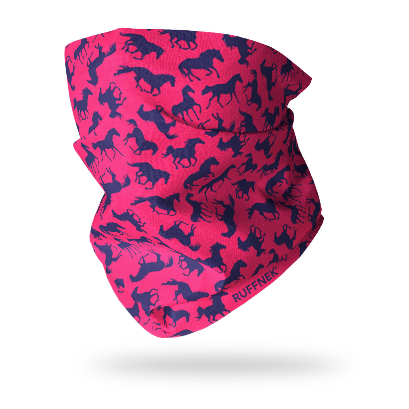 Pink & Blue Horse Design Riding Snood Scarf