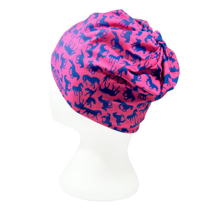 Pink & Blue Horse Design Multifunctional Scarf RUFFNEK® Pink/Blue