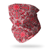Red Paisley Snood Tube Scarf