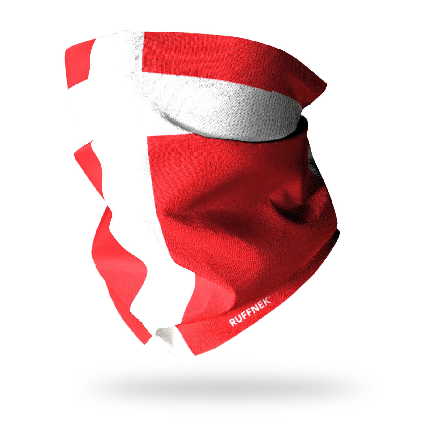 Flag of Denmark Multifunctional Scarf RUFFNEK® Red/White