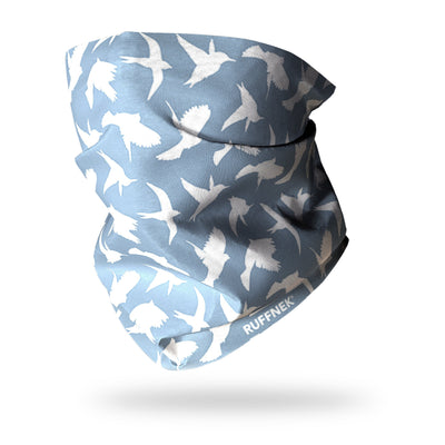 Birds Multifunctional Scarf RUFFNEK® Sky Blue/Grey