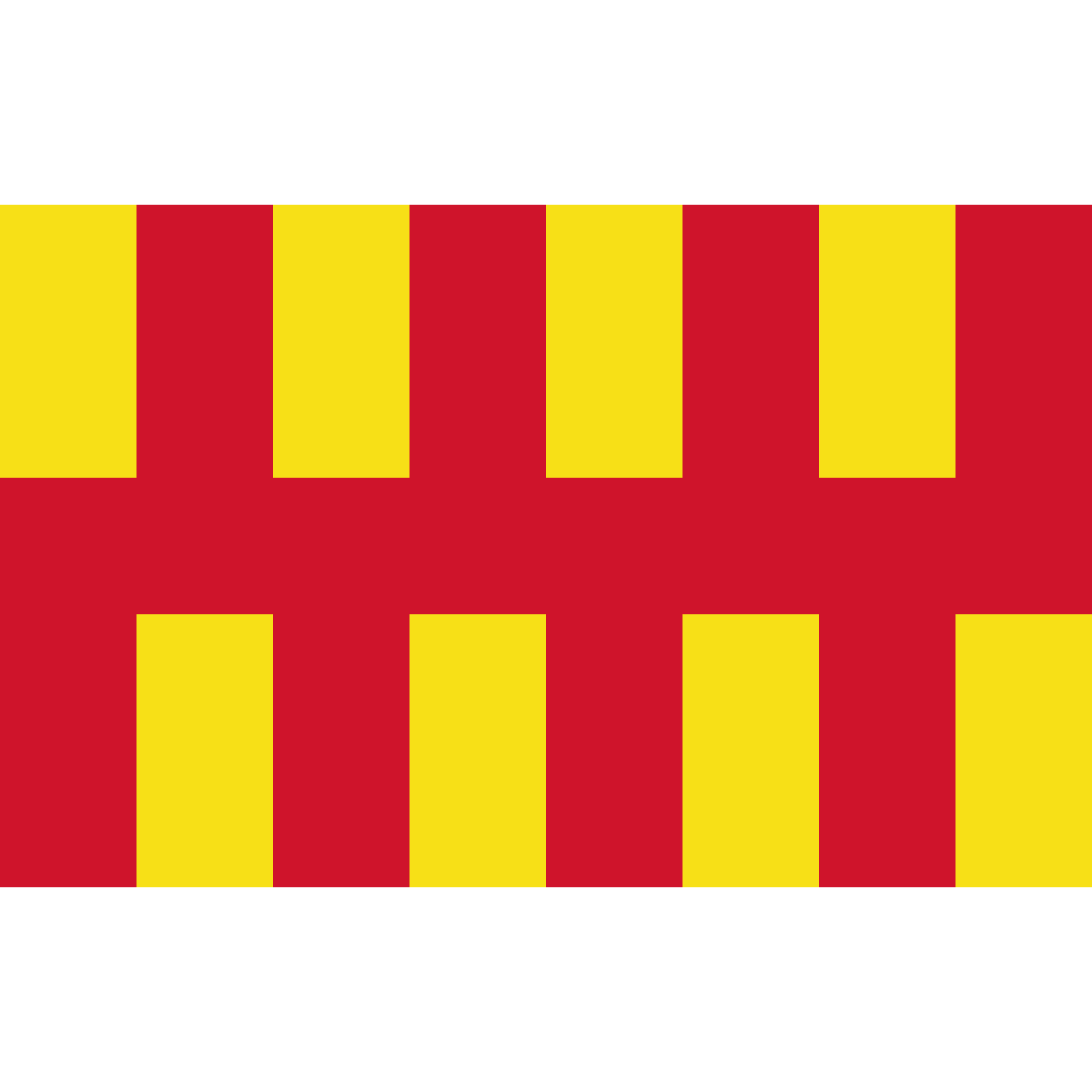 Northumberland Flag Multifunctional Scarf RUFFNEK® Red/Yellow