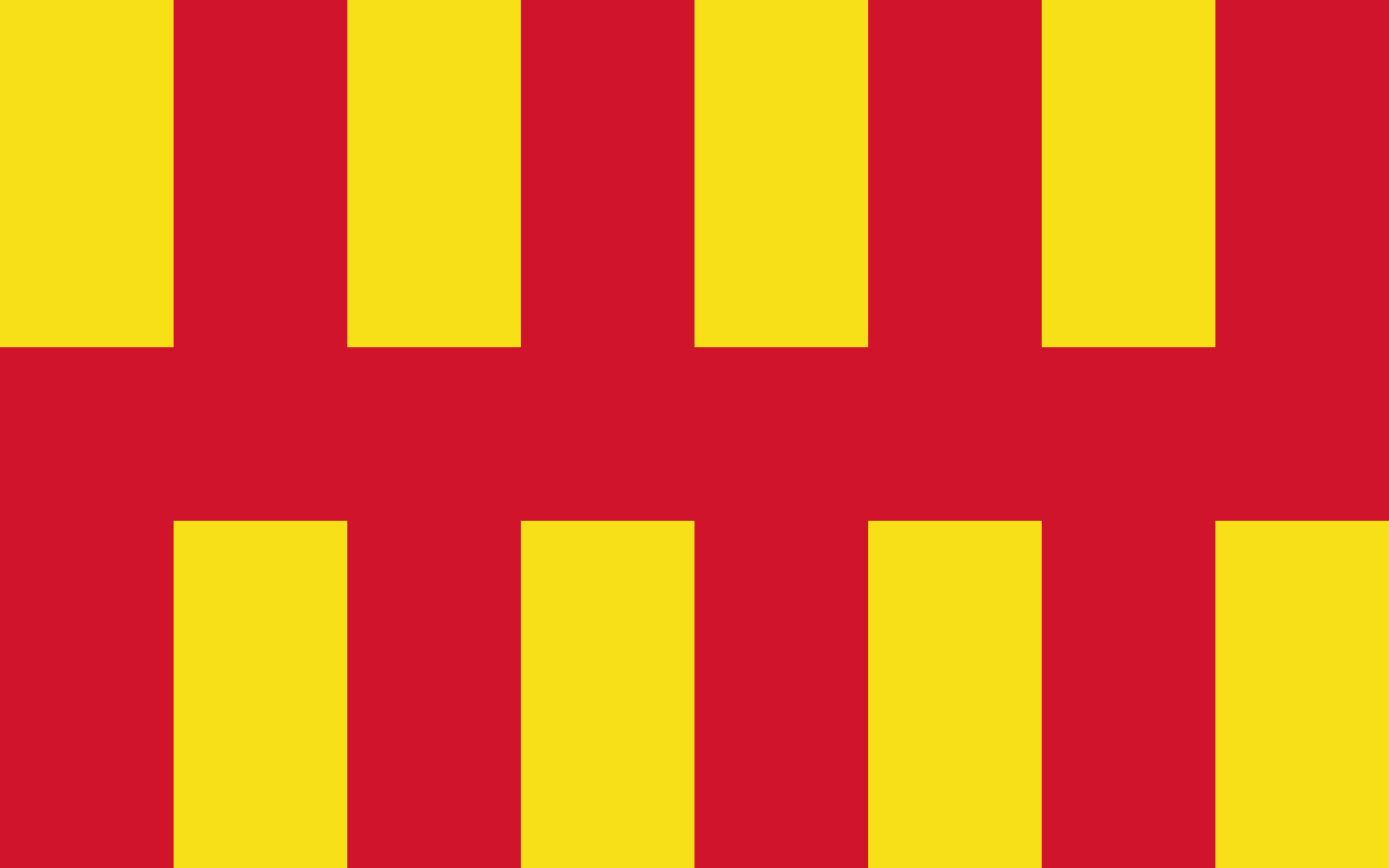 Northumberland Flag Multifunctional Scarf RUFFNEK® Red/Yellow