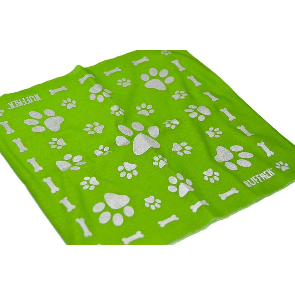 Reflective Dog Scarf/Bandana! Green Dog Scarf RUFFNEK® Green