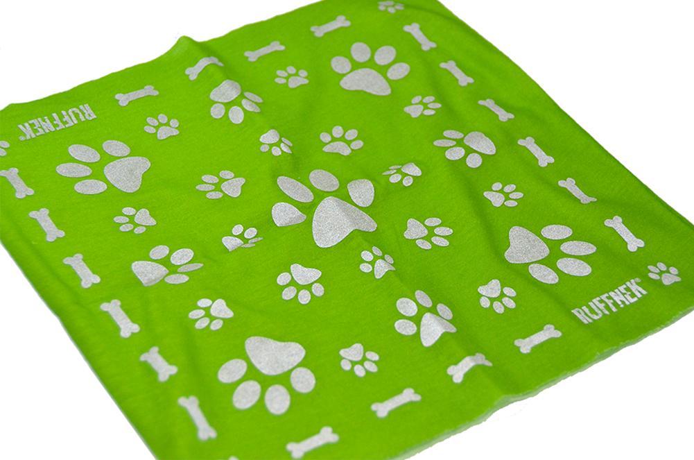 Reflective Dog Scarf/Bandana! Green Dog Scarf RUFFNEK® Green