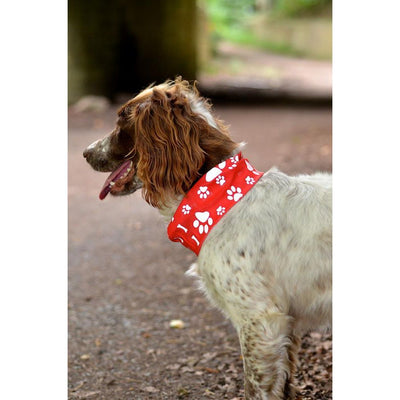 Reflective Dog Scarf/Bandana! Red Dog Scarf RUFFNEK® Red