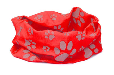 Reflective Dog Scarf/Bandana! Red Dog Scarf RUFFNEK® Red