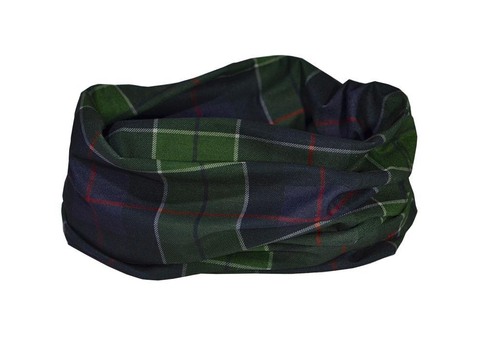 Scottish Hunting Tartan Multifunctional Scarf RUFFNEK® Navy Blue/Green Neck warmer snood