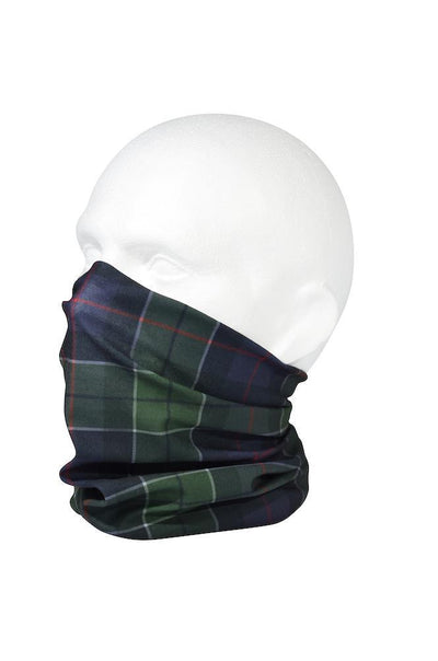 Scottish Hunting Tartan Multifunctional Scarf RUFFNEK® Navy Blue/Green  Face ski mask