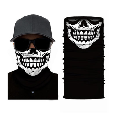Skull Face Mask Neck Gaiter RUFFNEK® Black