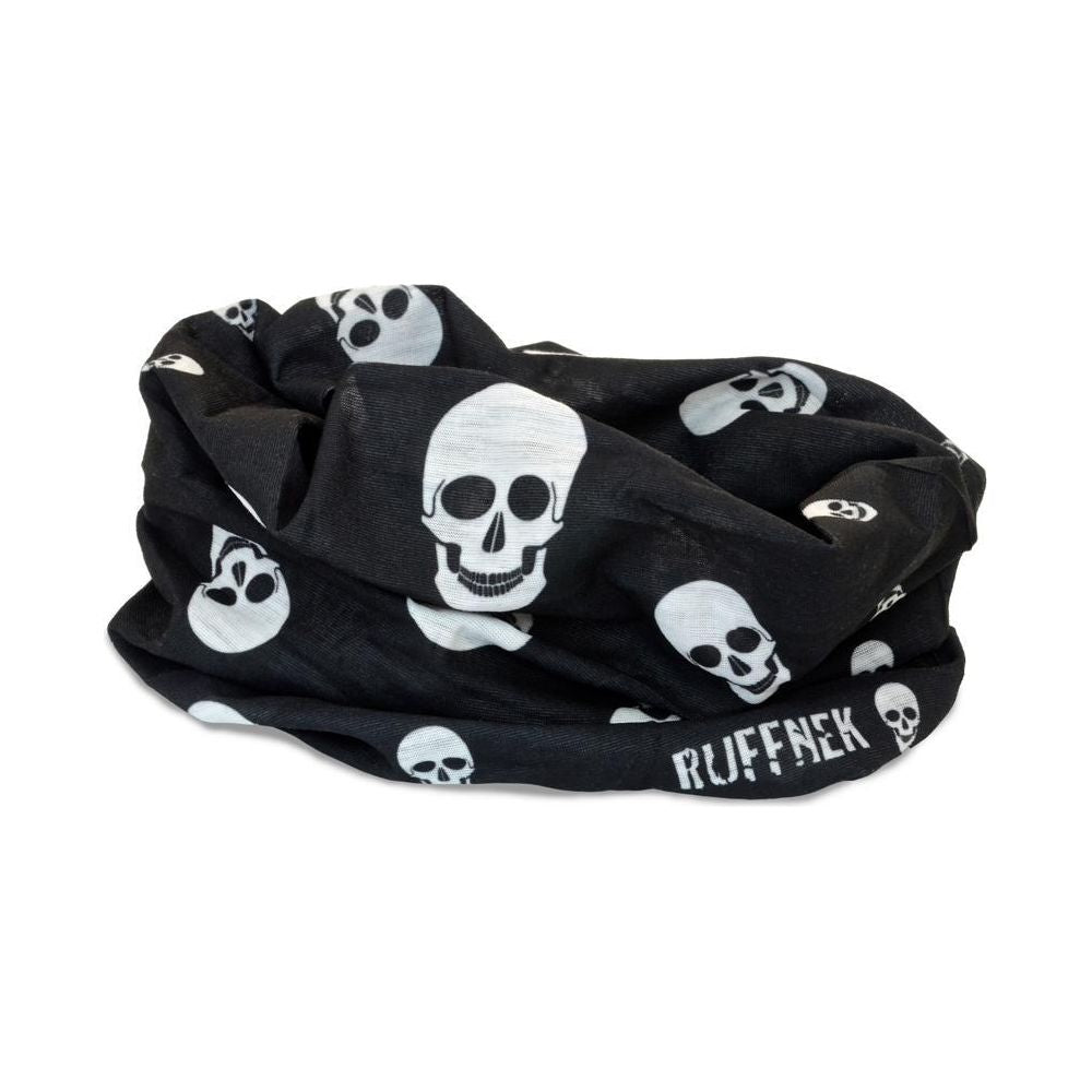 Skull Print Scarf Multifunctional Scarf RUFFNEK® Black/White