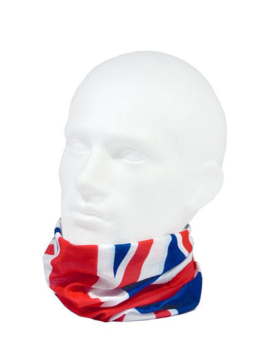 Union Jack Flag Multifunctional Scarf RUFFNEK® Red/White/Blue